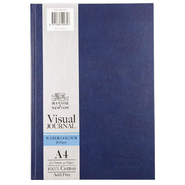 Winsor & Newton Watercolour Visual Journal Hard 300gsm 20 Sheets A4, , hi-res