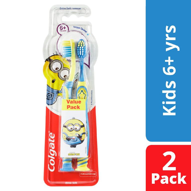 Colgate Minions Smiles Youth Toothbrush 2 Pack, , hi-res