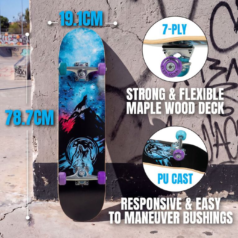 MADD Gear Nollie Skateboard Harmony Wolf, , hi-res