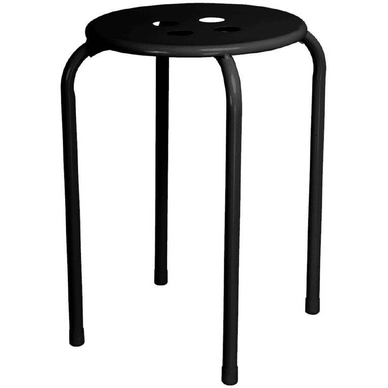 Living & Co Stacking Stool Black, , hi-res