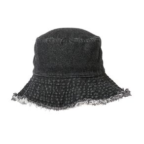 H&H Women's Frayed Denim Bucket Hat