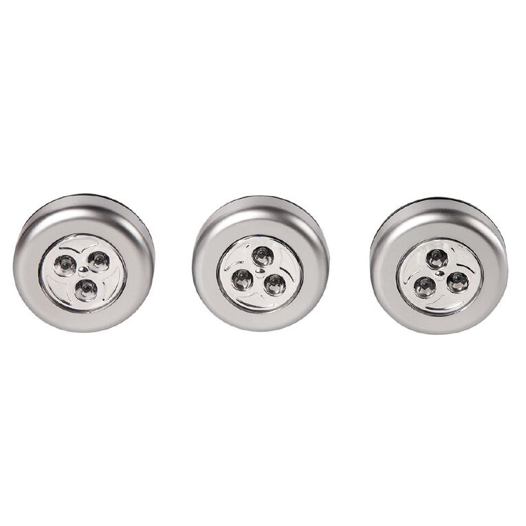 E-Tech E-Tech LED Push Lights 3 Pack, , hi-res