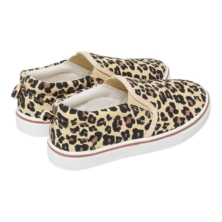 Young Original Senior Kids' Print Slip-on Shoes, Brown, hi-res