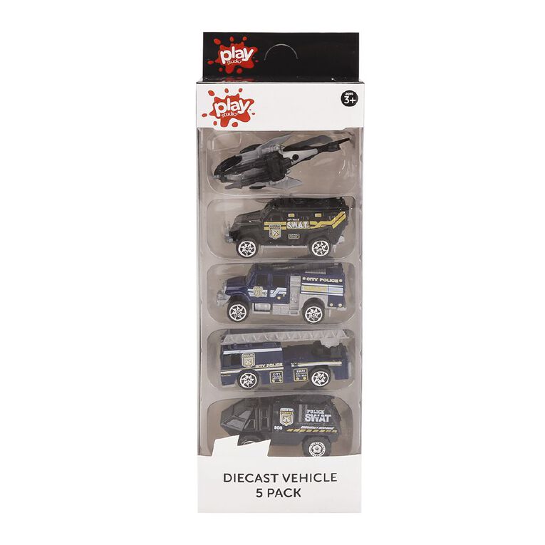 Play Studio Die-Cast Freewheel Car - 5 Piece Assorted, , hi-res