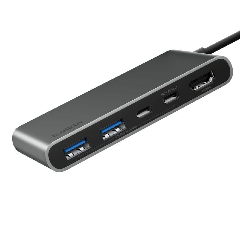 Belkin Connect USB-C 5-Port Hub With Dual USB-C Ports Grey, , hi-res