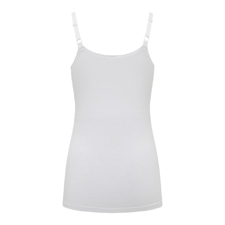 H&H Maternity Nursing Friendly Singlet, White, hi-res