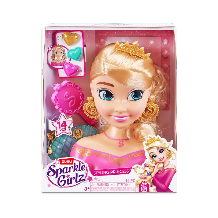 Zuru Sparkle Girlz Styling Heads Without Nail, , hi-res