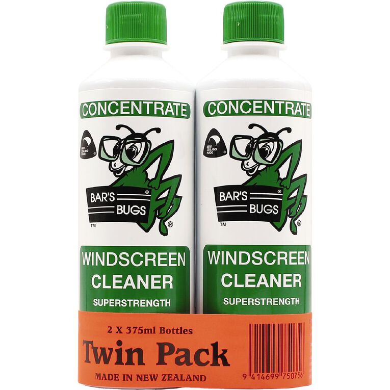 Bar's Bugs Concentrate Windscreen Cleaner 375ml 2 Pack The Warehouse