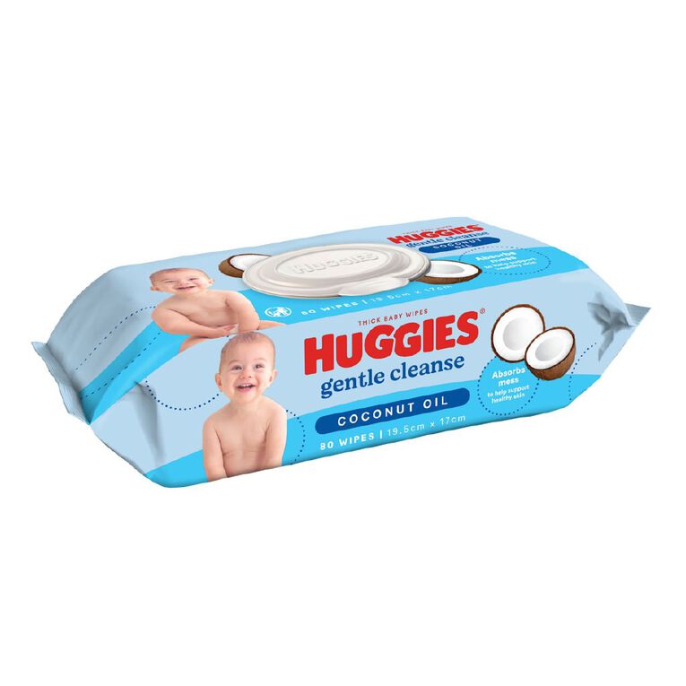 Huggies Baby Wipes Coconut 80 Pack, , hi-res