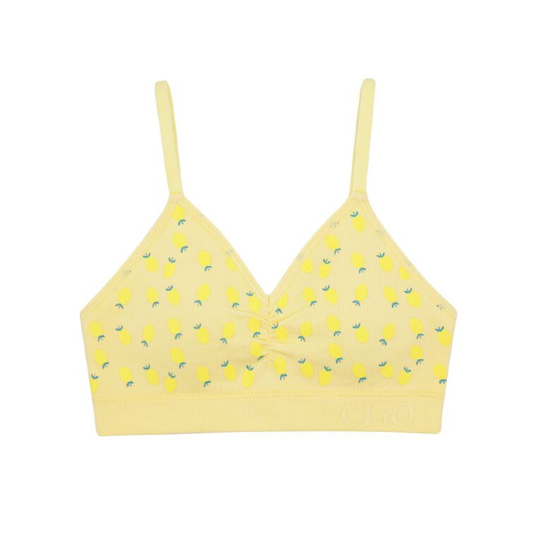 Clio Teen Lemon Seamfree Padded Bralette, Yellow Dark, hi-res