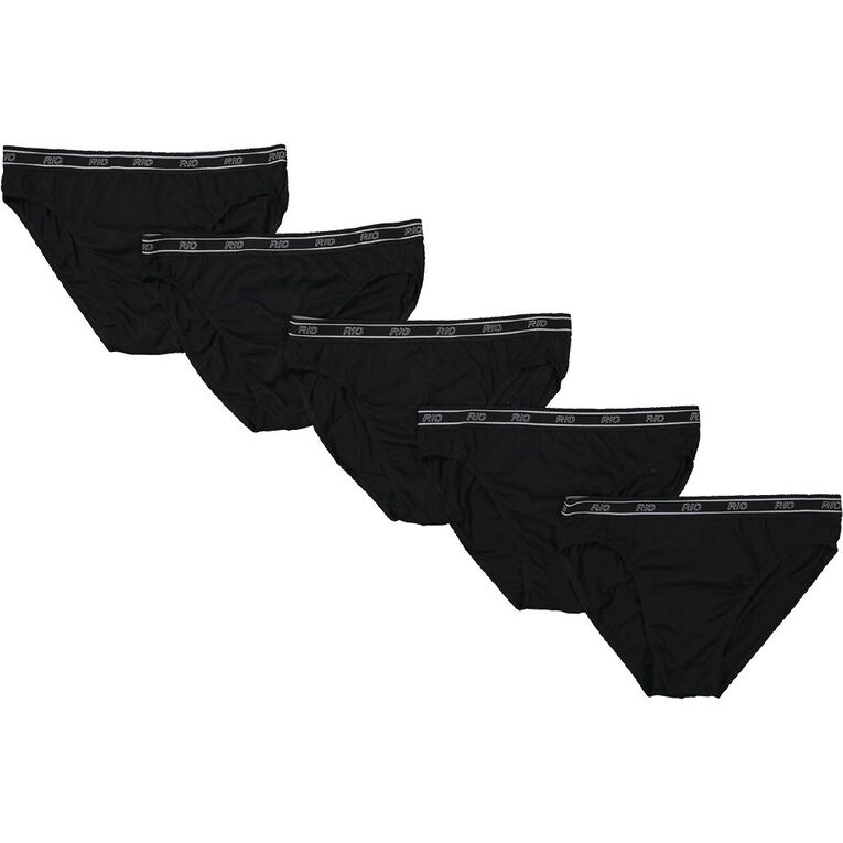Rio Men's Briefs 5 Pack Black The Warehouse