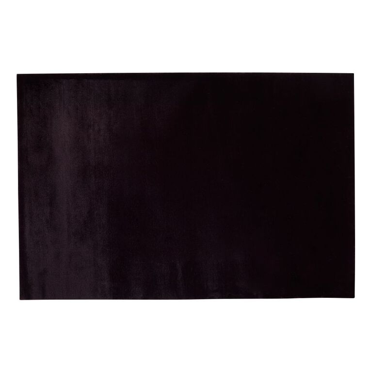 Living & Co Rug Faux Fur Plain Plum 120cm x 180cm, Plum, hi-res