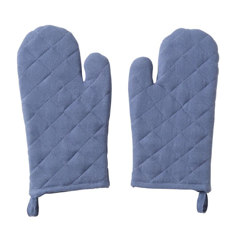 Living & Co Oven Glove Blue 2 Pack, , hi-res