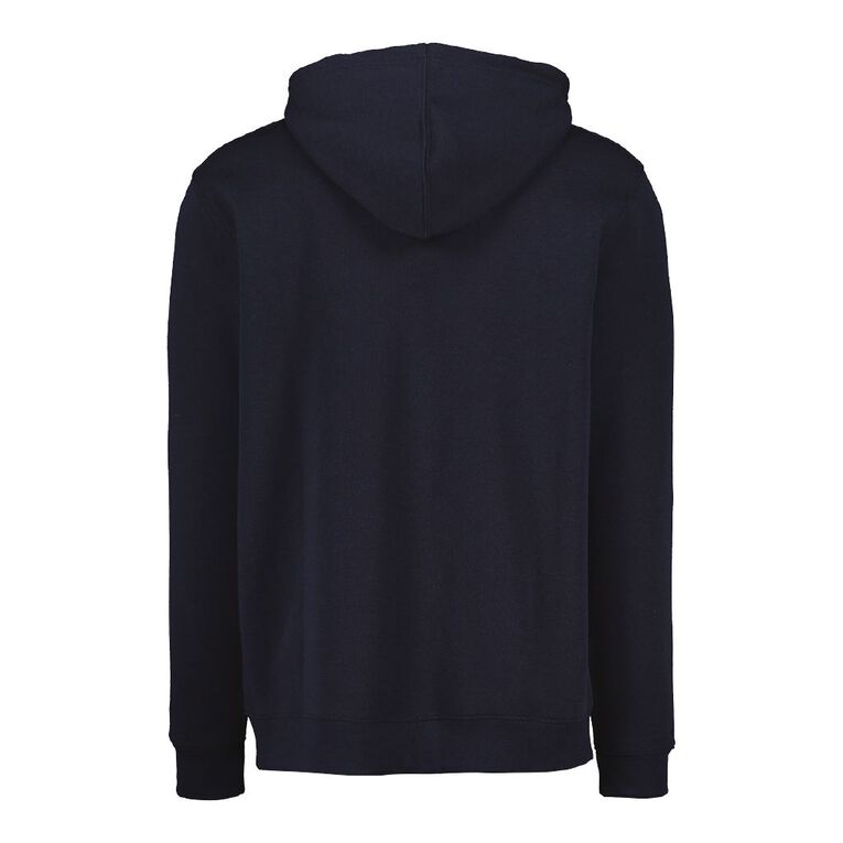 H&H Men's Zip-Thru Hooded Sweatshirt, Blue Dark, hi-res