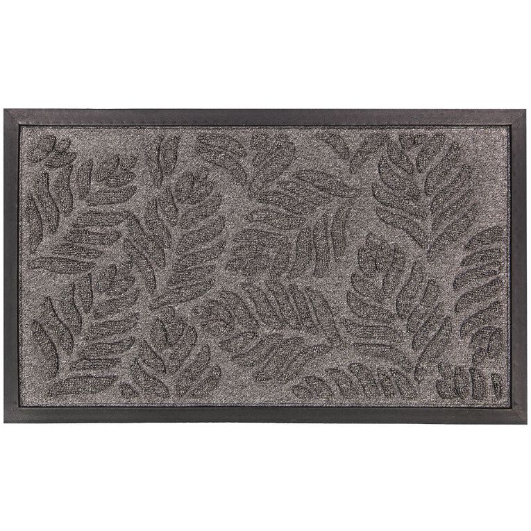 Living & Co Textured Door Mat Grey 45cm x 75cm, Grey, hi-res