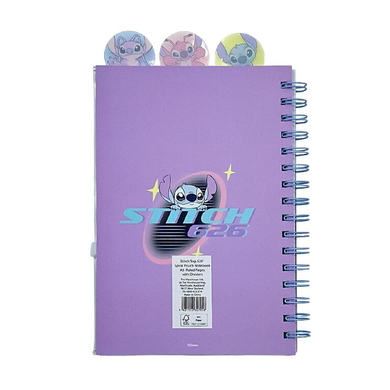 Stitch A5 Spiral Pouch Notebook, , hi-res