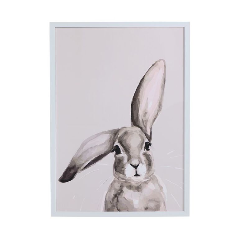 Living & Co Bunny Framed Print 50cm x 70cm, , hi-res
