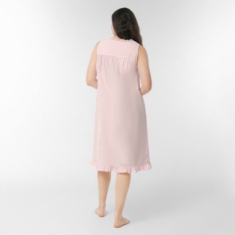 H&H Women's Dobby Nightie, Pink Light, hi-res