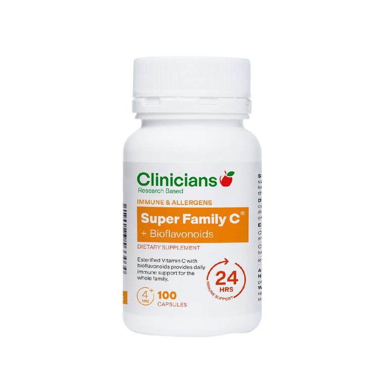 Clinicians Super Family Vitamin C 550mg 100 Capsules, , hi-res