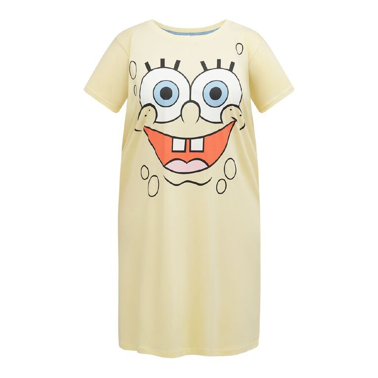 SpongeBob Boxy T-Shirt Nightie, Yellow Light, hi-res
