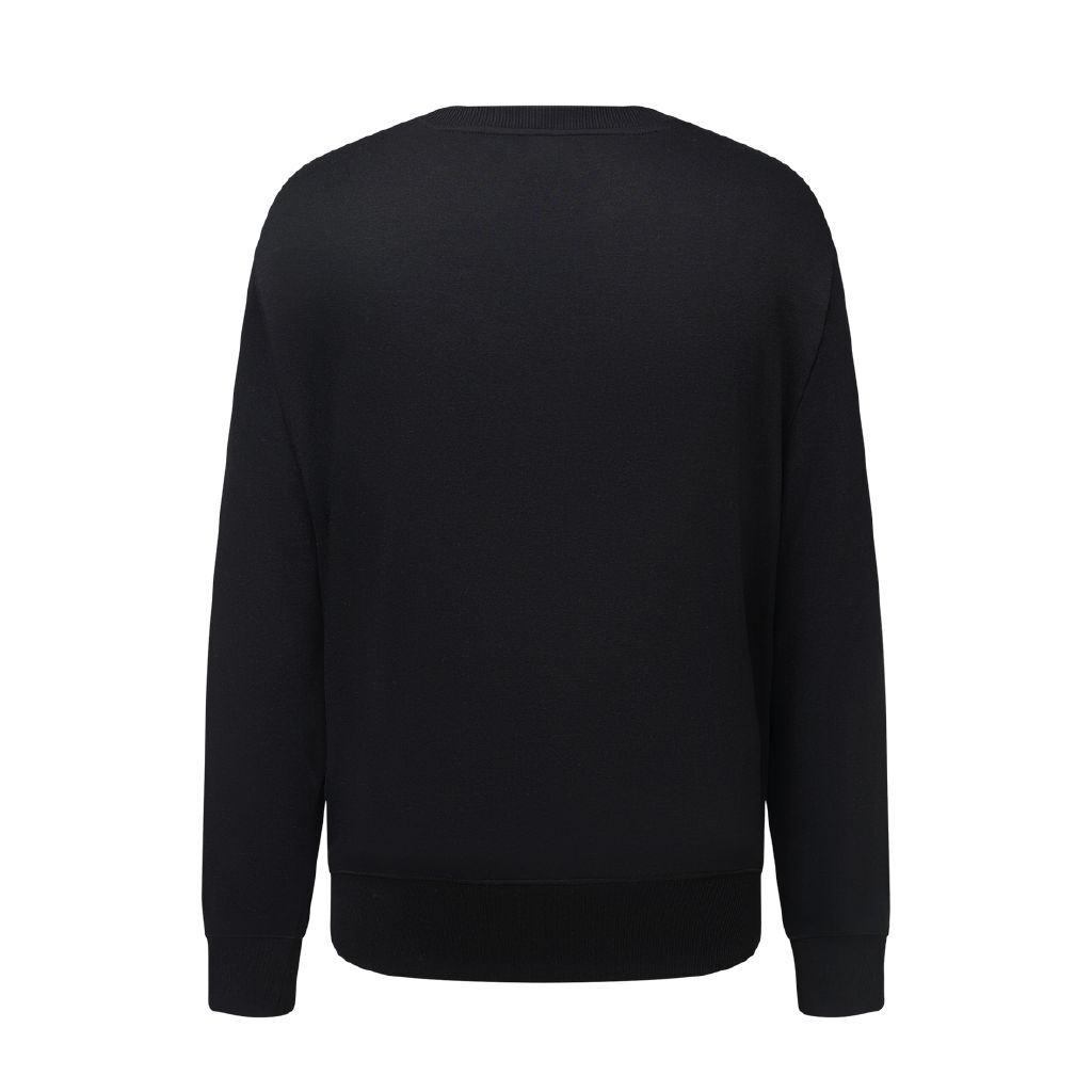 H\u0026H Men's Plain Crew Sweatshirt Black 