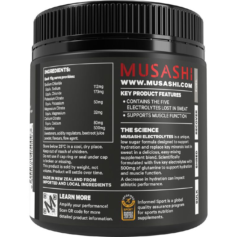 Musashi Electrolyte Powder Watermelon 300g, , hi-res