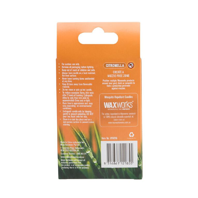 Waxworks Citronella Tealights 12 Pack Assorted, , hi-res