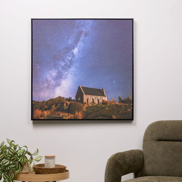 Living & Co Tekapo Framed Canvas 80cm x 80 cm, , hi-res