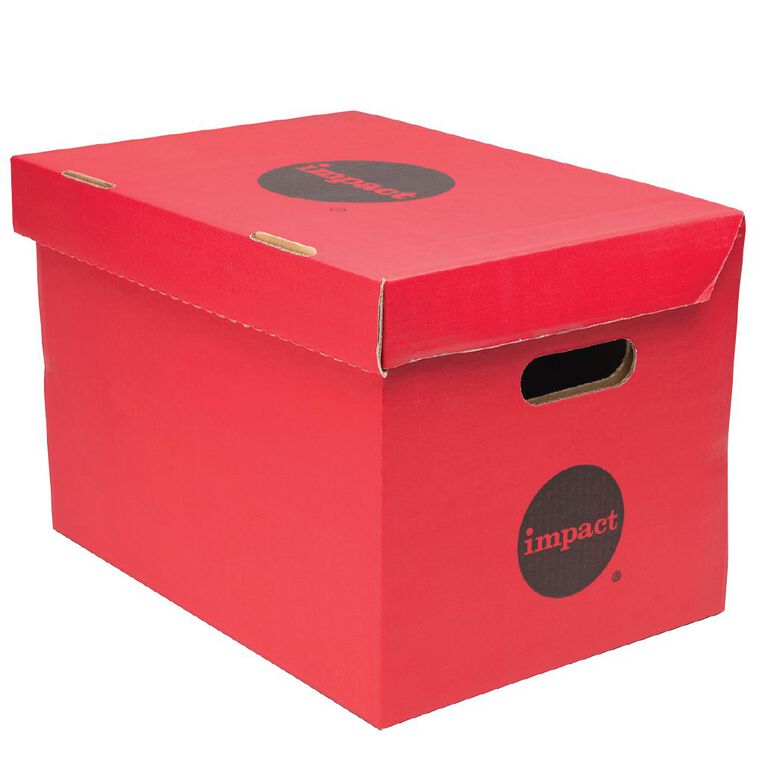 Impact Archive Storage Box Red Mid, , hi-res