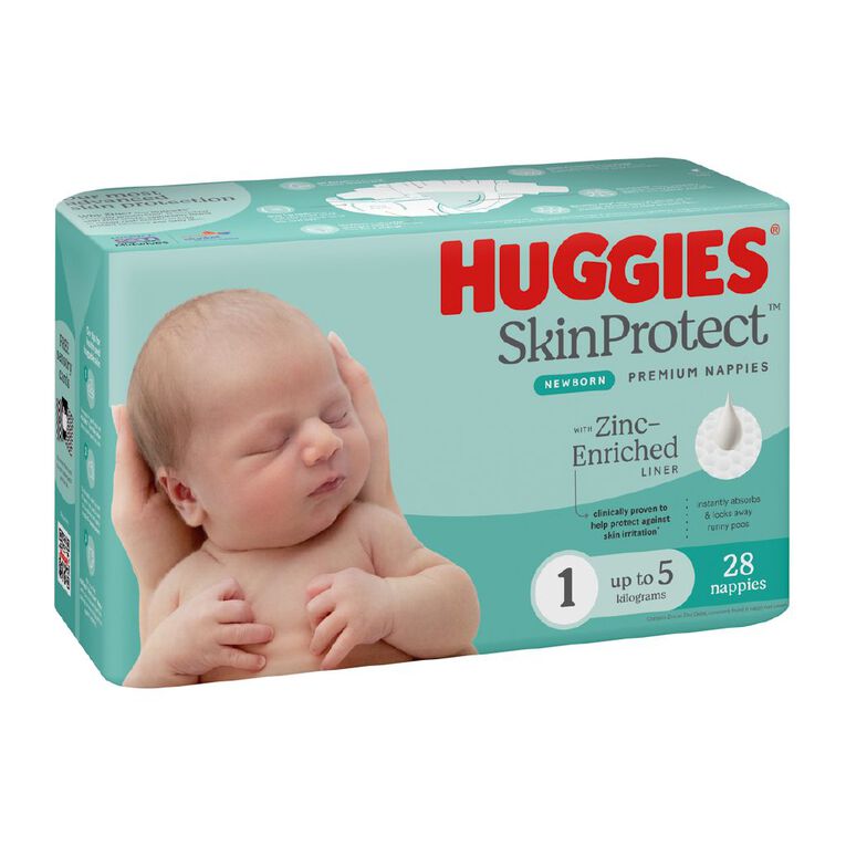Huggies Newborn Nappies up to 5kg Size 1 28 Pack, , hi-res