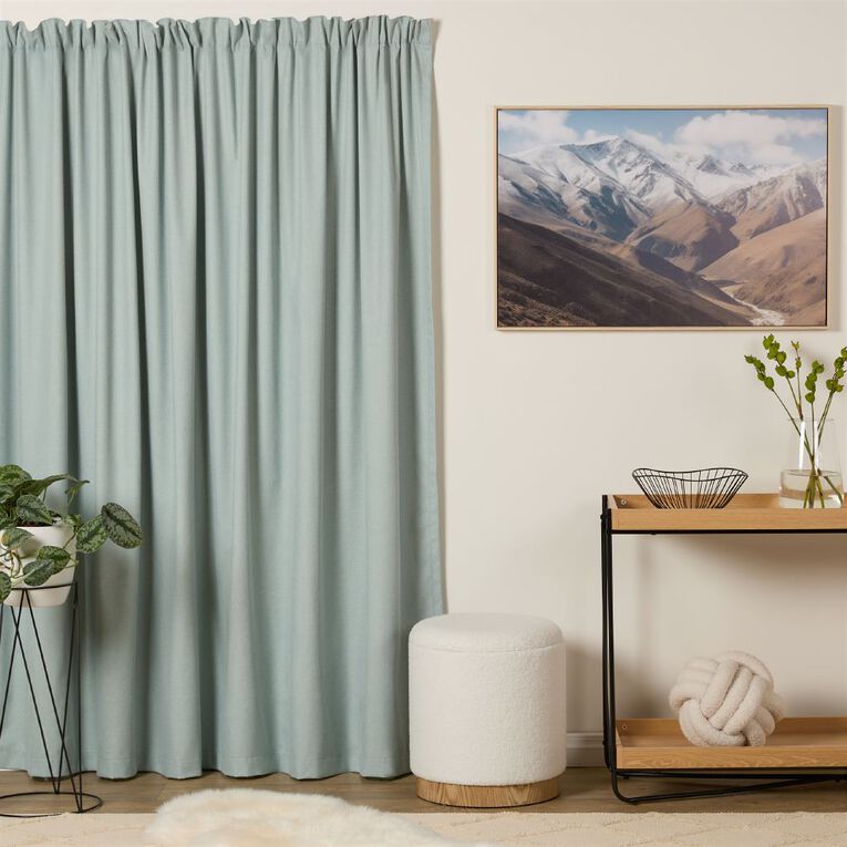 Living & Co Studio Curtains Blue Light 150-230cm Wide/205cm Drop, Blue Light, hi-res