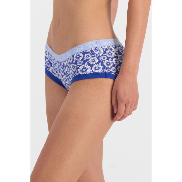 Rio Women's Boyleg Briefs 5 Pack, Blue Mid, hi-res