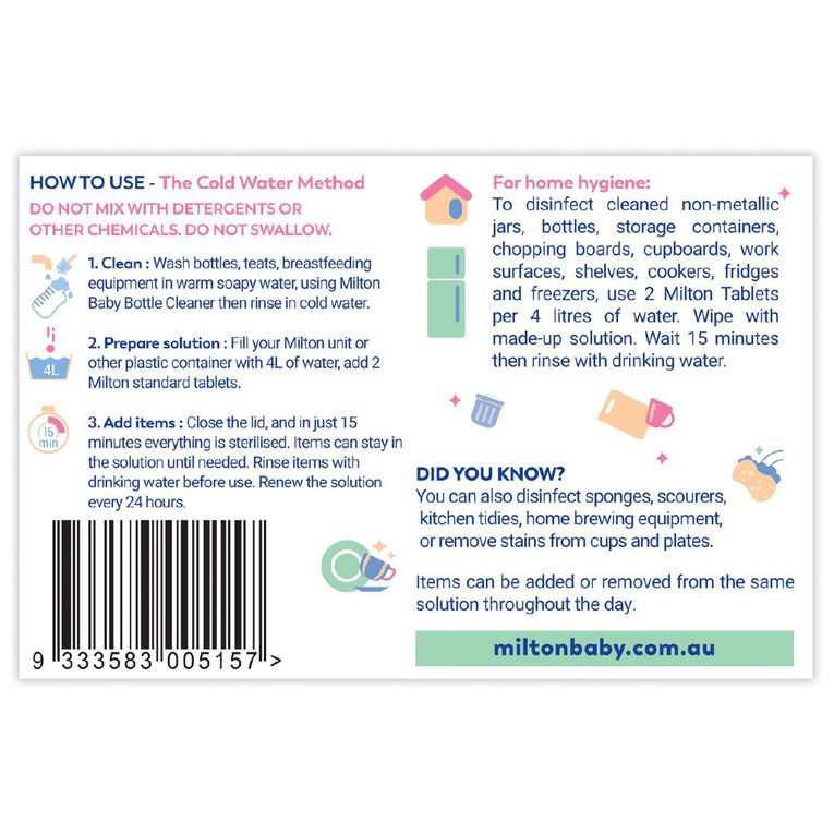 Milton Antibacterial Tablets 30 Pack, , hi-res