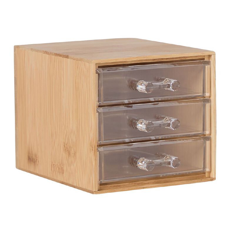 Living & Co Bathroom Bamboo 3 Drawer, , hi-res
