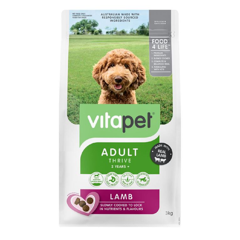 Vitapet Adult Lamb Dry Dog Food 3kg