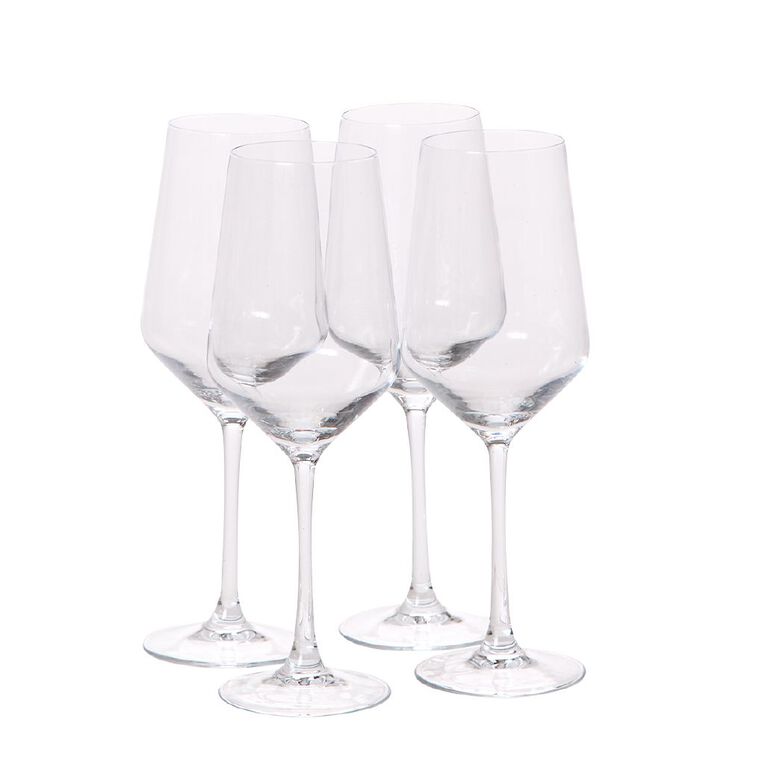 Living & Co Studio White Wine Glass Clear 4 Pack, , hi-res