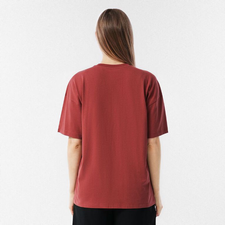 H&H Women's Short Sleeve Boyfriend Graphic Tee, Pink Dark, hi-res