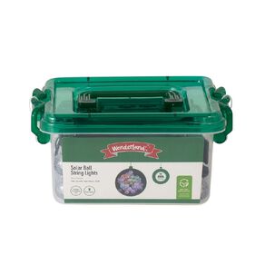 Wonderland Solar String Lights 50 LED Green Wire Multi Colour