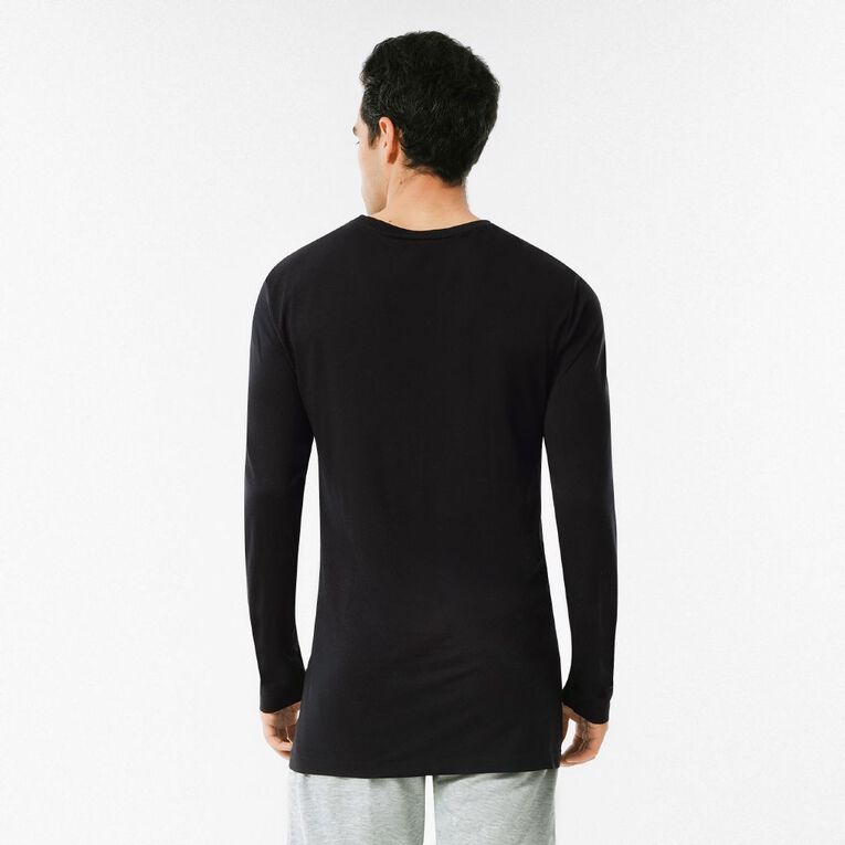 Active Intent Men's Longsleeve Stretch Tee, Black, hi-res