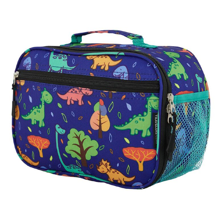 Travelers Club 5 Piece Luggage Set Dinosaur Blue, , hi-res