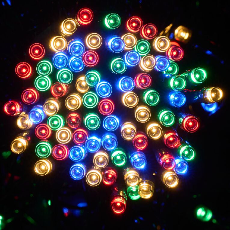 Wonderland Christmas Solar String Lights Multi-Coloured 11.9m, , hi-res
