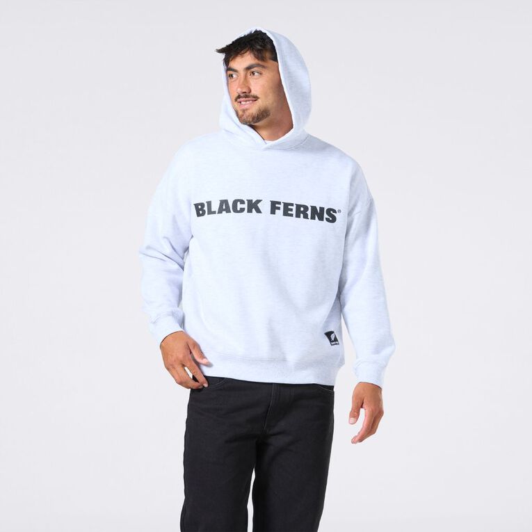 Black Ferns Adults' Oversized Hoodie, Silver, hi-res