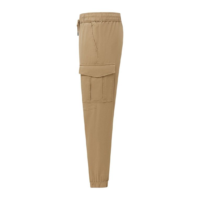 H&H Men's Cuffed Cargo Pants, Brown Mid, hi-res