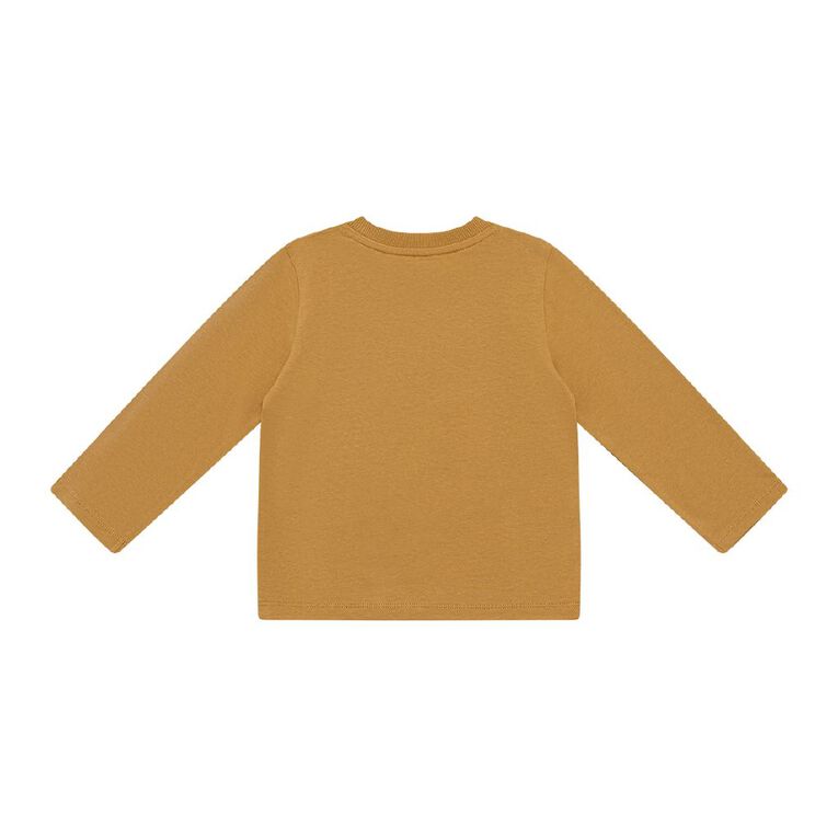 Young Original Toddler Long Sleeve Printed Tee, Brown Light ADVENTURE, hi-res