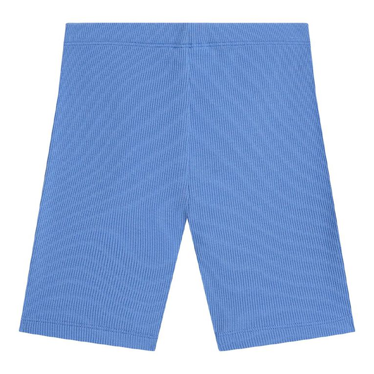 Young Original Plain Rib Bike Shorts, Blue Mid, hi-res