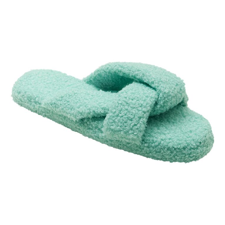 H&H Women's Brooke Slide Slippers, Aqua, hi-res