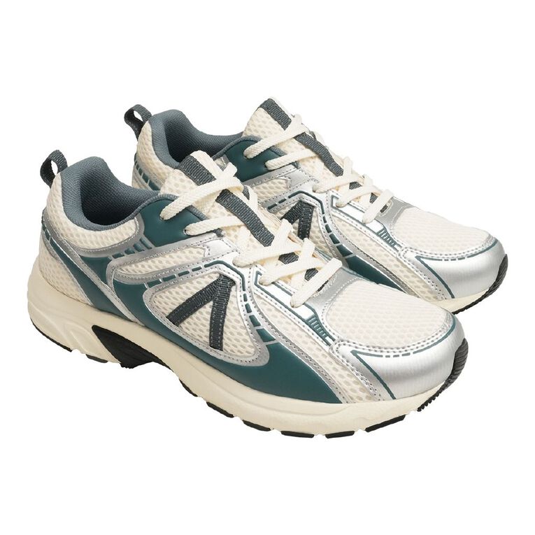 Active Intent Women's Nora Trainers, Green/White, hi-res