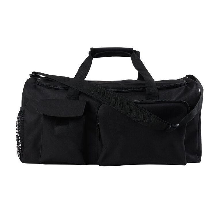 Living & Co 2 Pocket Duffle Bag Black 45L, , hi-res