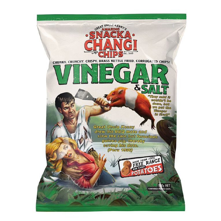 SnackaChangi Kettle Chips Vinegar & Salt 150g, , hi-res