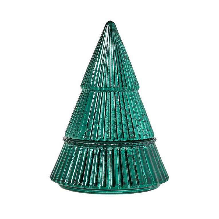 Wonderland Home Christmas Tree Glass Candle 7.8oz Green, , hi-res